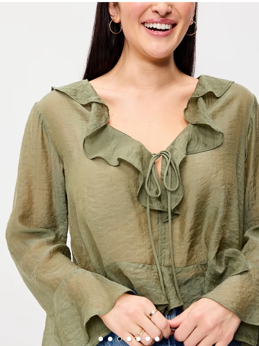 Old Navy Bell-Sleeve Ruffle Top - Picture 3 of 4